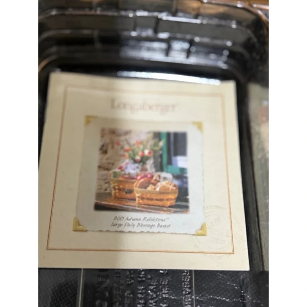 Longaberger 2001‎ Autumn Reflections Large Pail Blessings Basket Tartan Liner